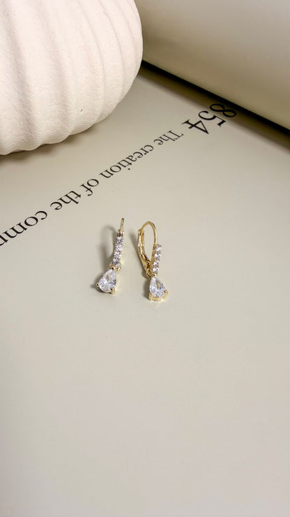 Elegance Pear Drop Earrings - Velani Jewelry