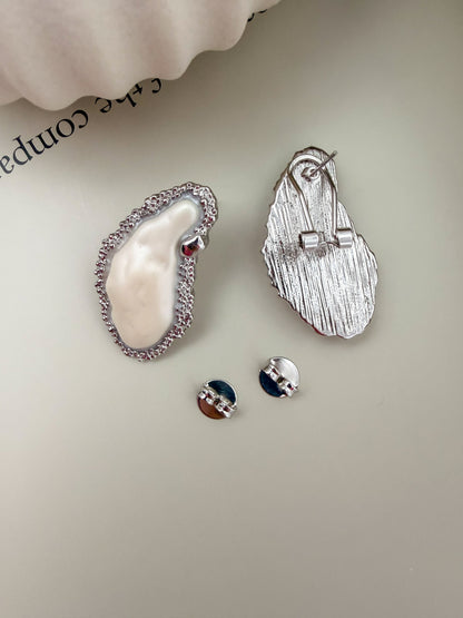 Velani Jewelry Organic Baroque Pearl Stud Earrings
