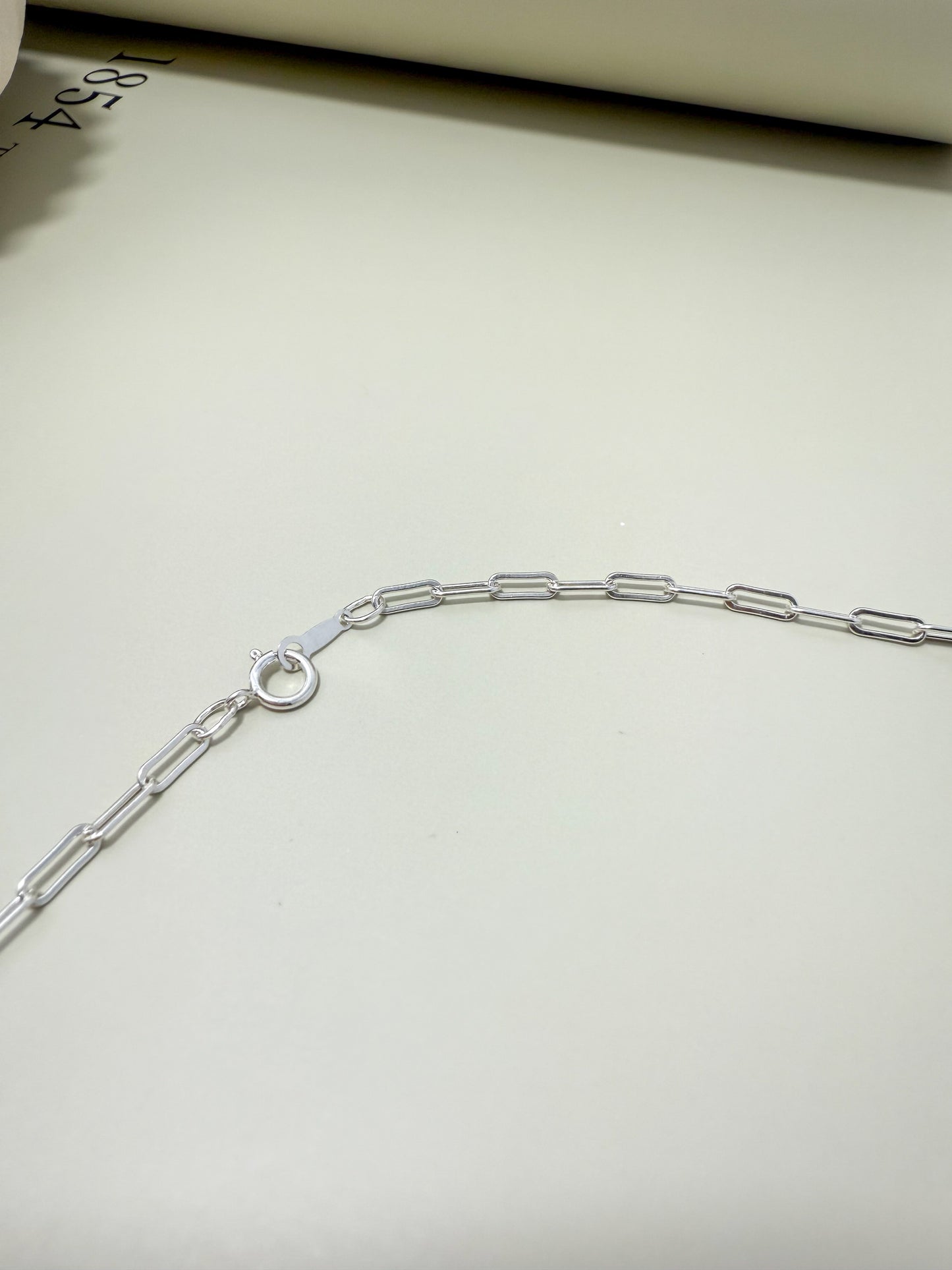 Velani Jewelry Sterling Silver Flat Paperclip Chain