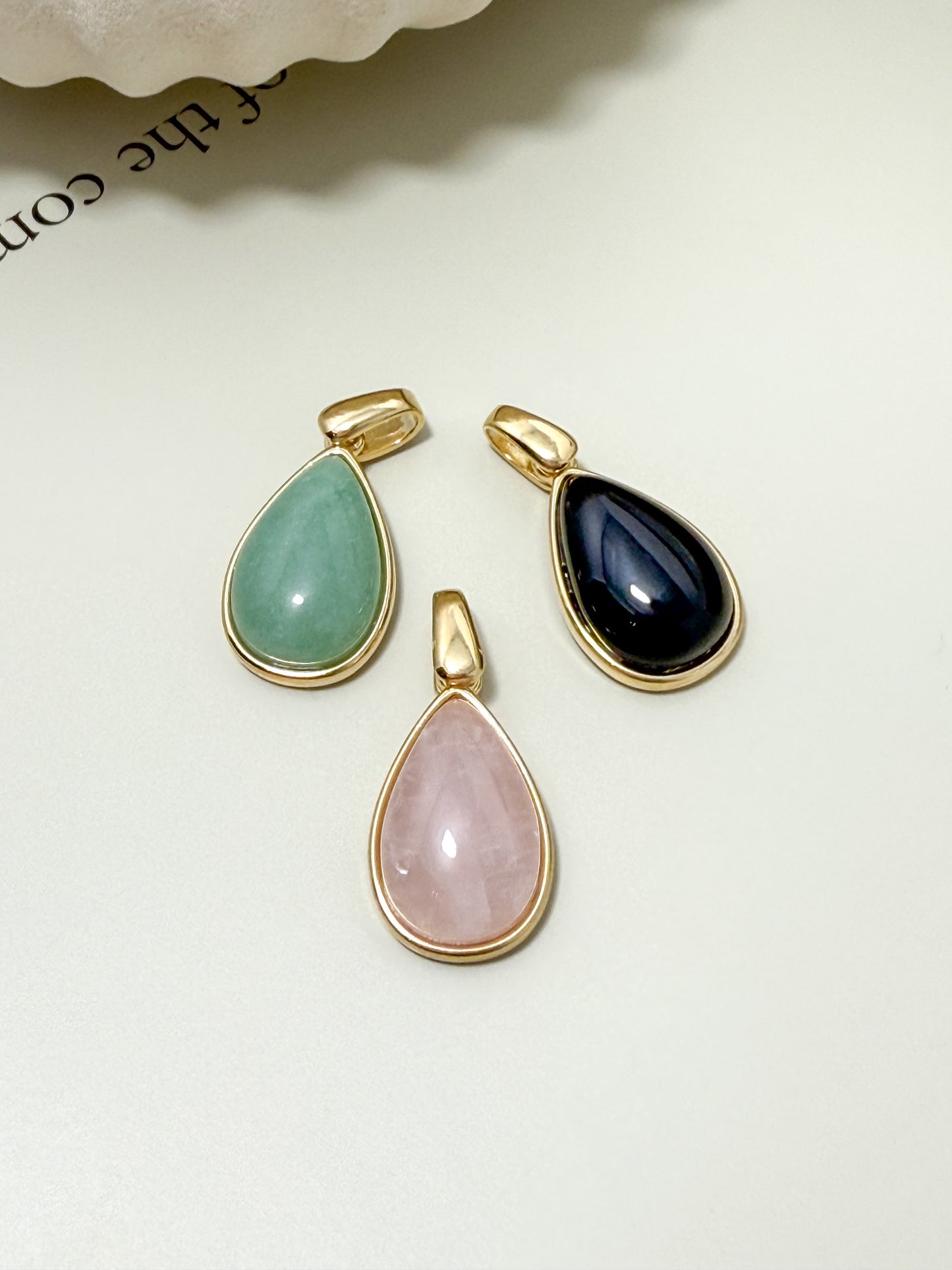 Velani Jewelry Semiprecious Stone Teardrop Pendant