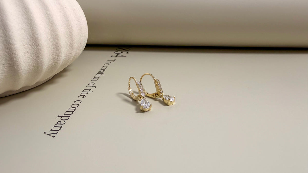Elegance Pear Drop Earrings - Velani Jewelry