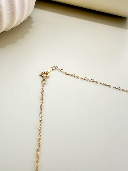 Velani Jewelry Gold Filled Dainty Flat Heart Necklace