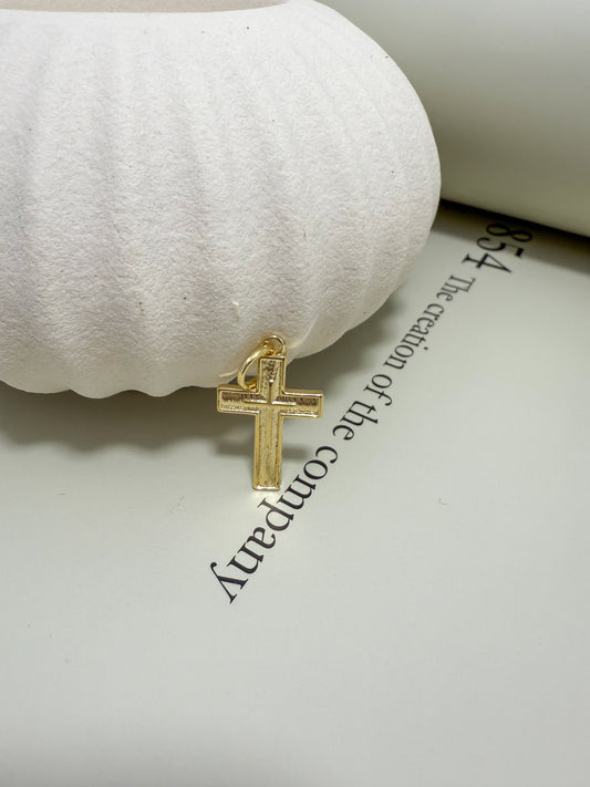 Velani Jewelry Duo Cross Textured Pendant