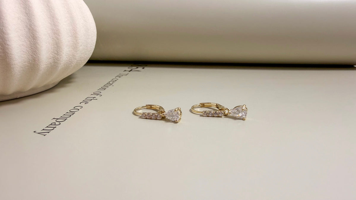 Elegance Pear Drop Earrings - Velani Jewelry