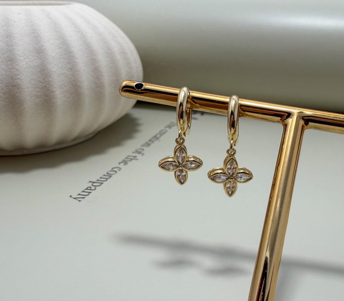 Marquise Blossom Huggies - Velani Jewelry