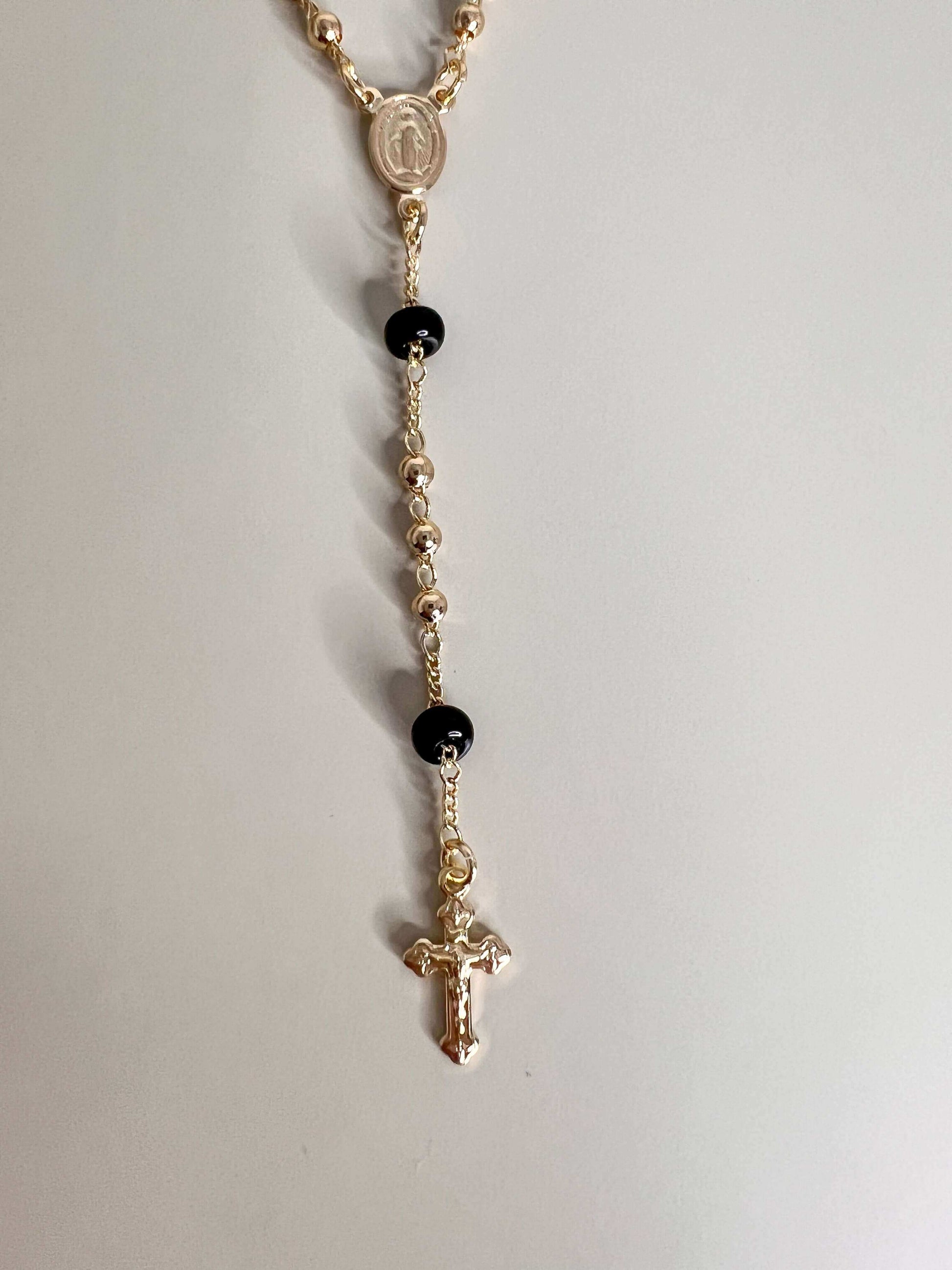 Velani Black Beads Rosary