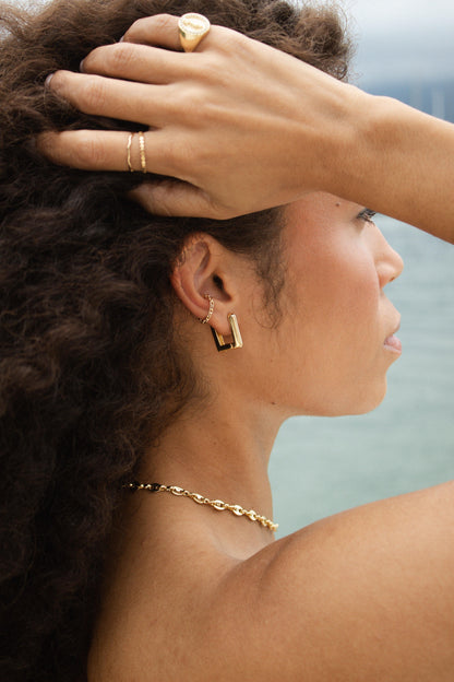 Velani Chubby Rectangle Earrings