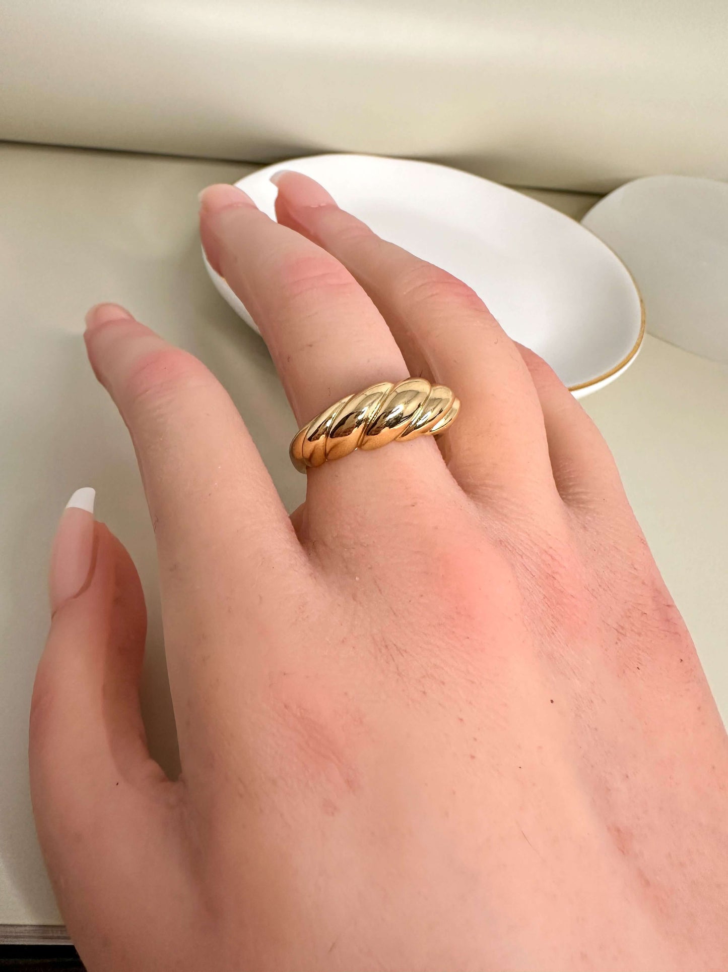 Velani Croissant Ring