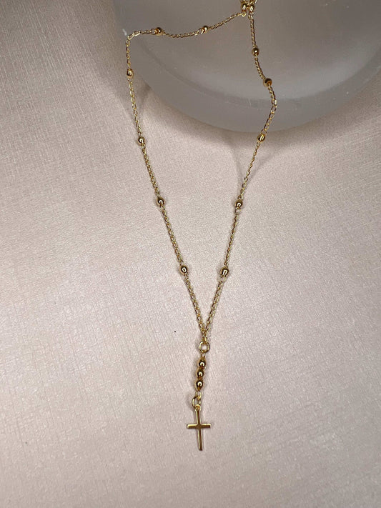 Velani Cross Beaded Necklace