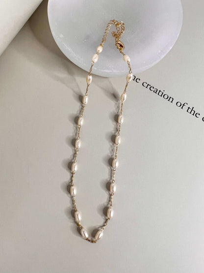 Velani Dainty Pearl Necklace