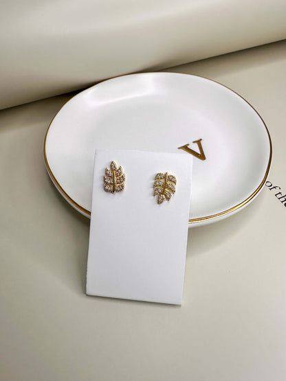 Velani Guam Leaf Stud Earrings