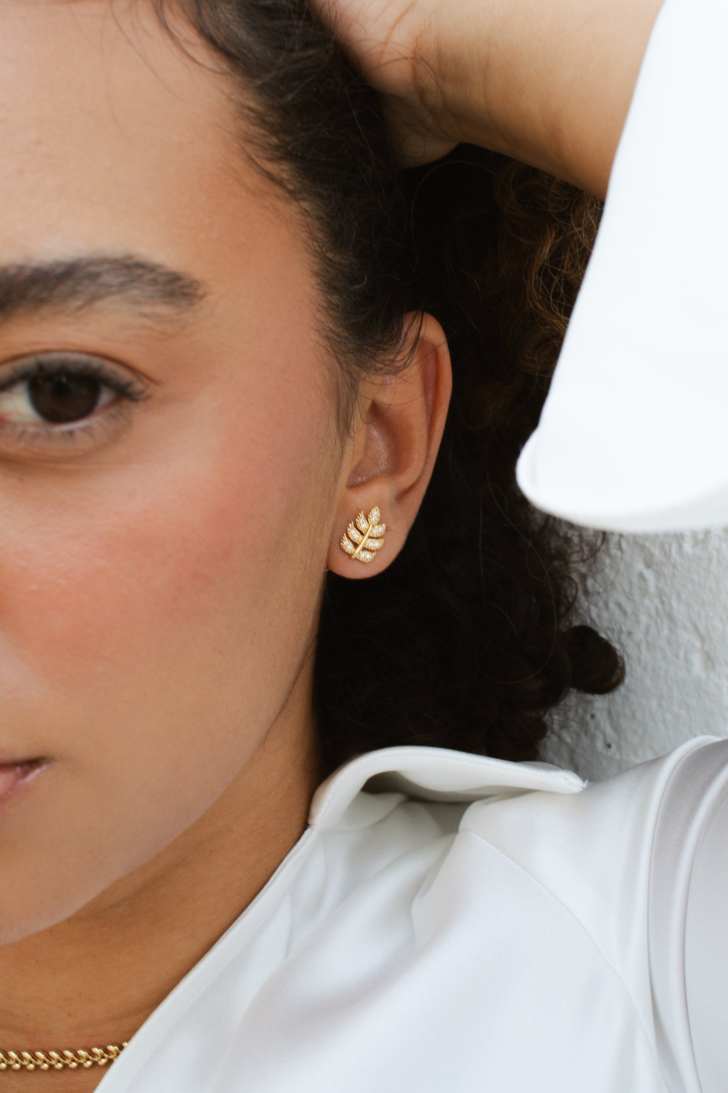 Velani Guam Leaf Stud Earrings