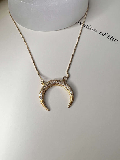 Velani Inverted Crescent Moon Necklace