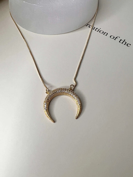 Velani Inverted Crescent Moon Necklace