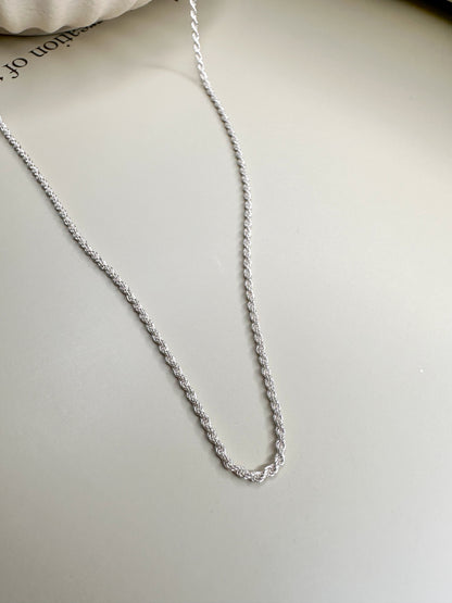 Velani Jewelry 1.5 mm Rope Chain Sterling Silver