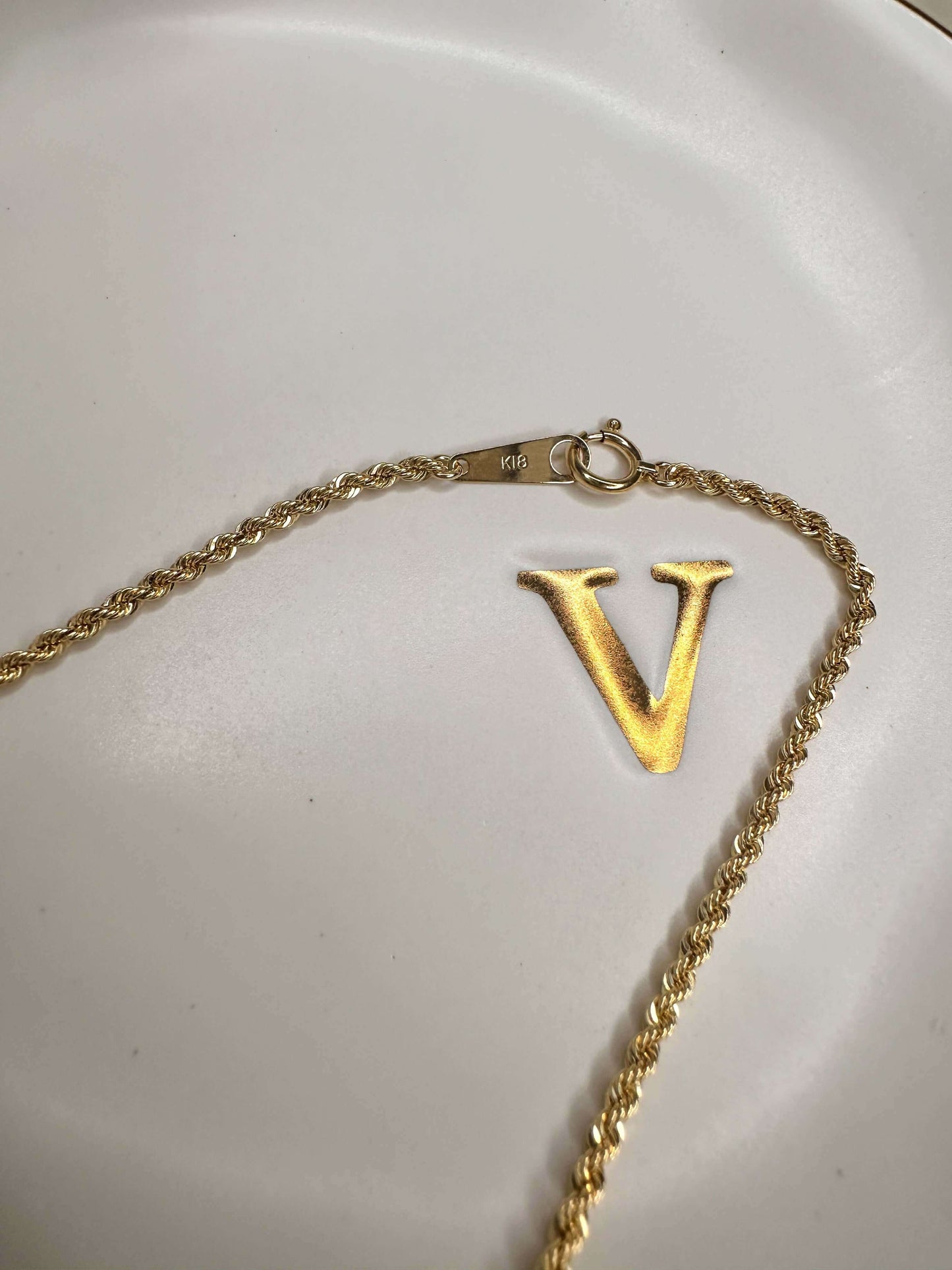 Velani Jewelry 2mm Rope Chain 18K Gold