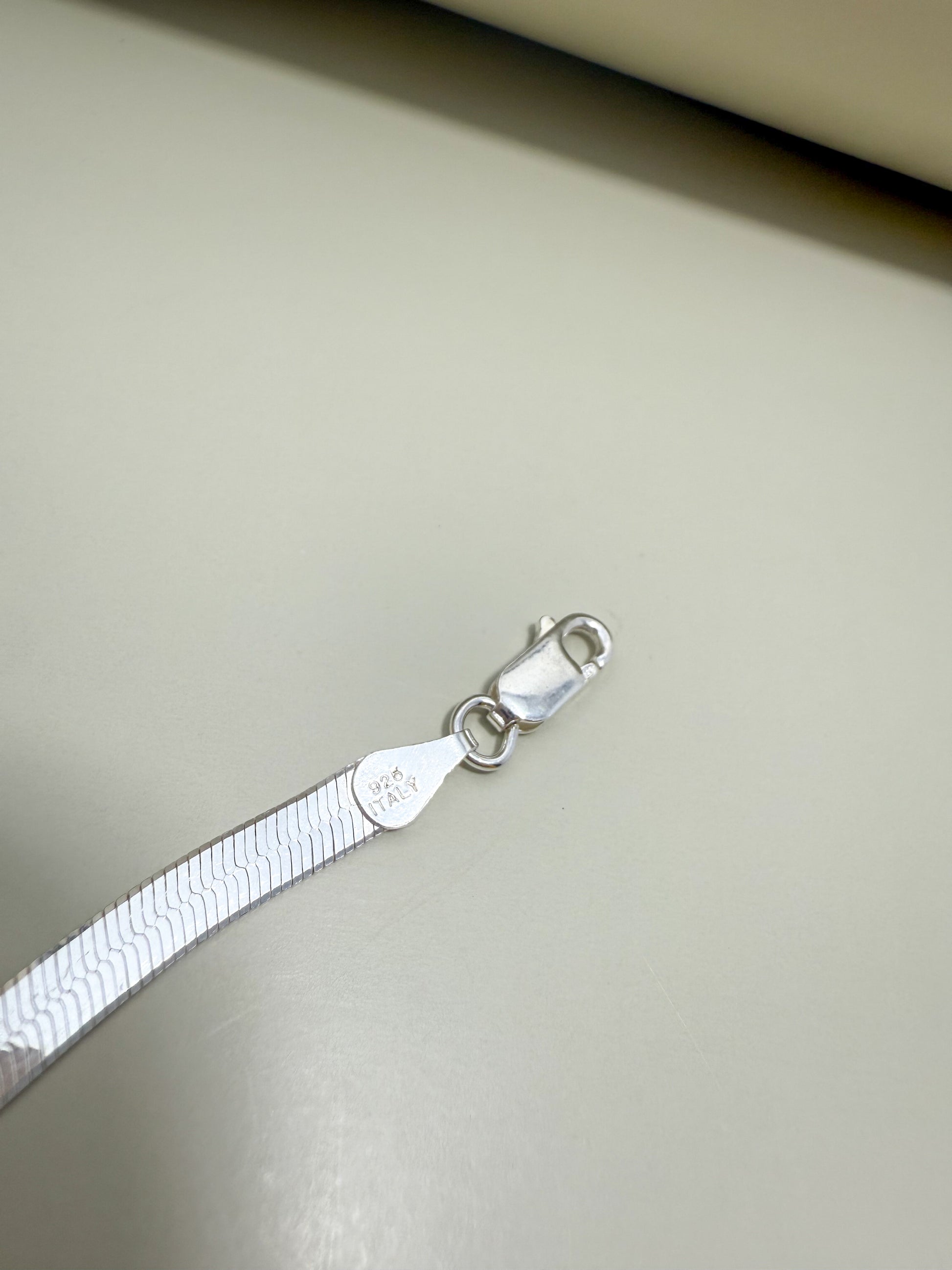 Velani Jewelry 4mm Herringbone Bracelet - Sterling Silver