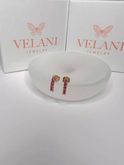 Velani Jewelry 5 CZ Studs Earrings