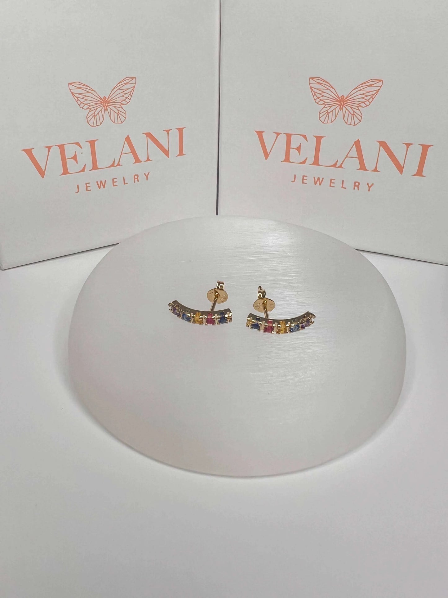 Velani Jewelry 5 CZ Studs Earrings