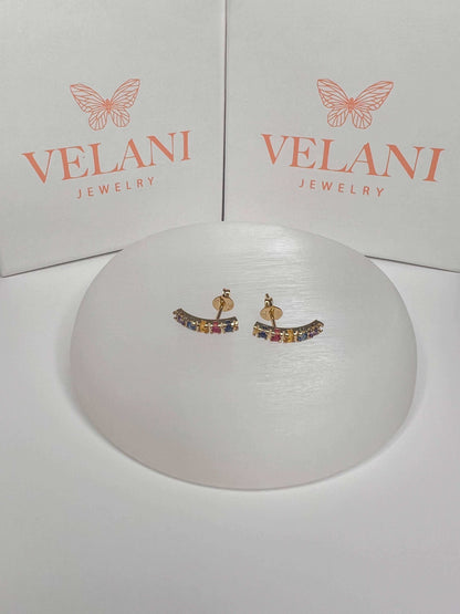 Velani Jewelry 5 CZ Studs Earrings