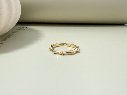 Velani Jewelry Bamboo Stackable Ring