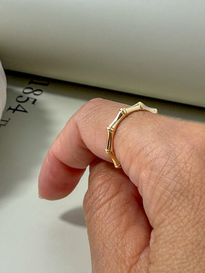 Velani Jewelry Bamboo Stackable Ring