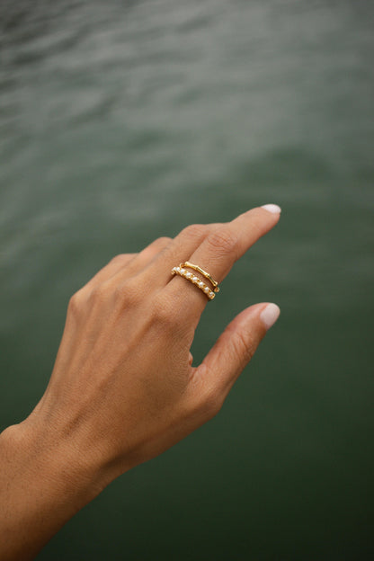 Velani Jewelry Bamboo Stackable Ring