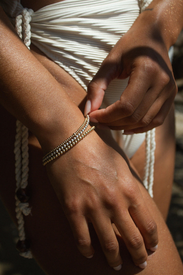 Kimberly Stretchy Anti-Tarnish Gold Filled Stackable Bracelet