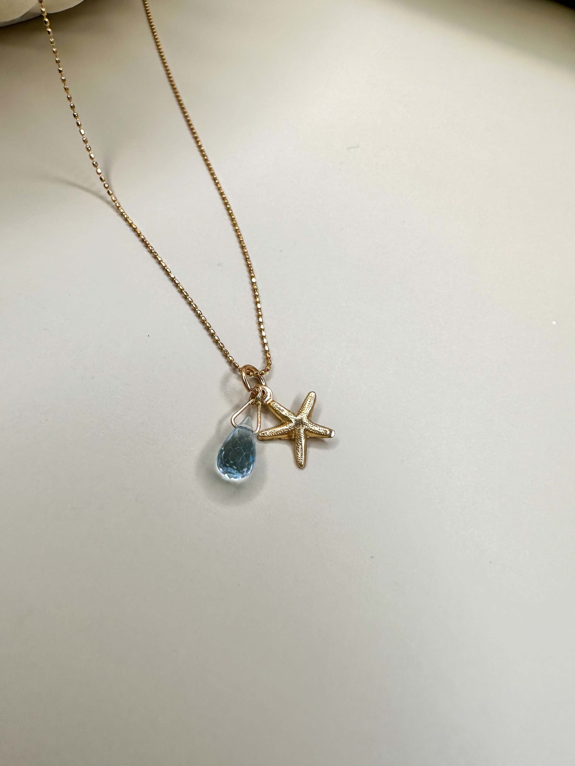 Velani Jewelry Briolette and Starfish Pendant