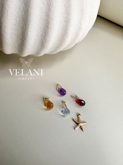 Velani Jewelry Briolette and Starfish Pendant