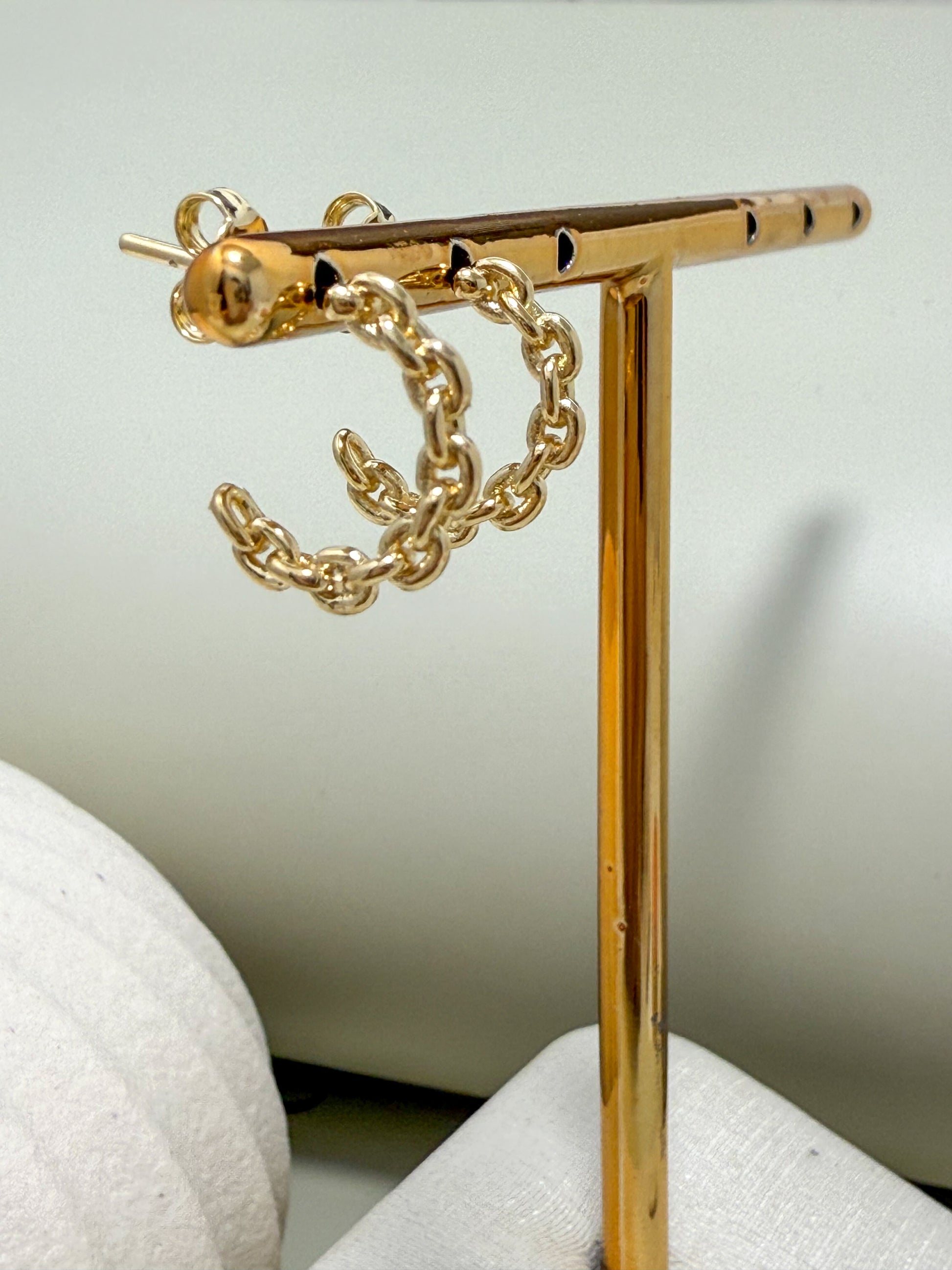 Velani Jewelry Cable Link C Hoop Earrings