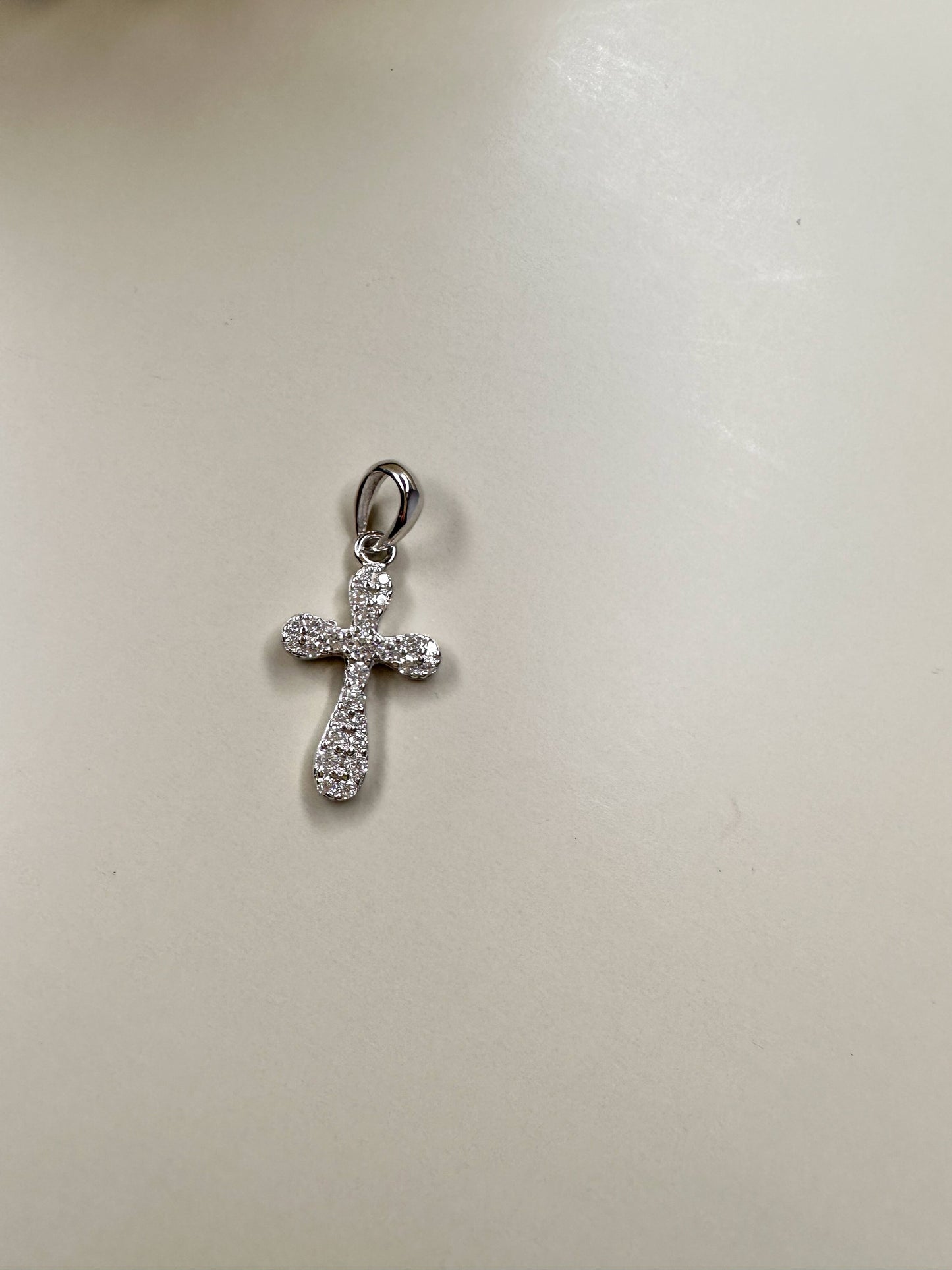 Velani Jewelry Cross with CZ - Sterling Silver Pendant