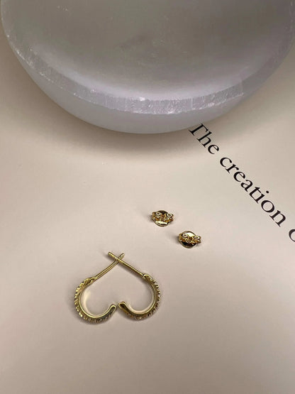 Velani Jewelry Dainty CZ Half Hoop Earrings