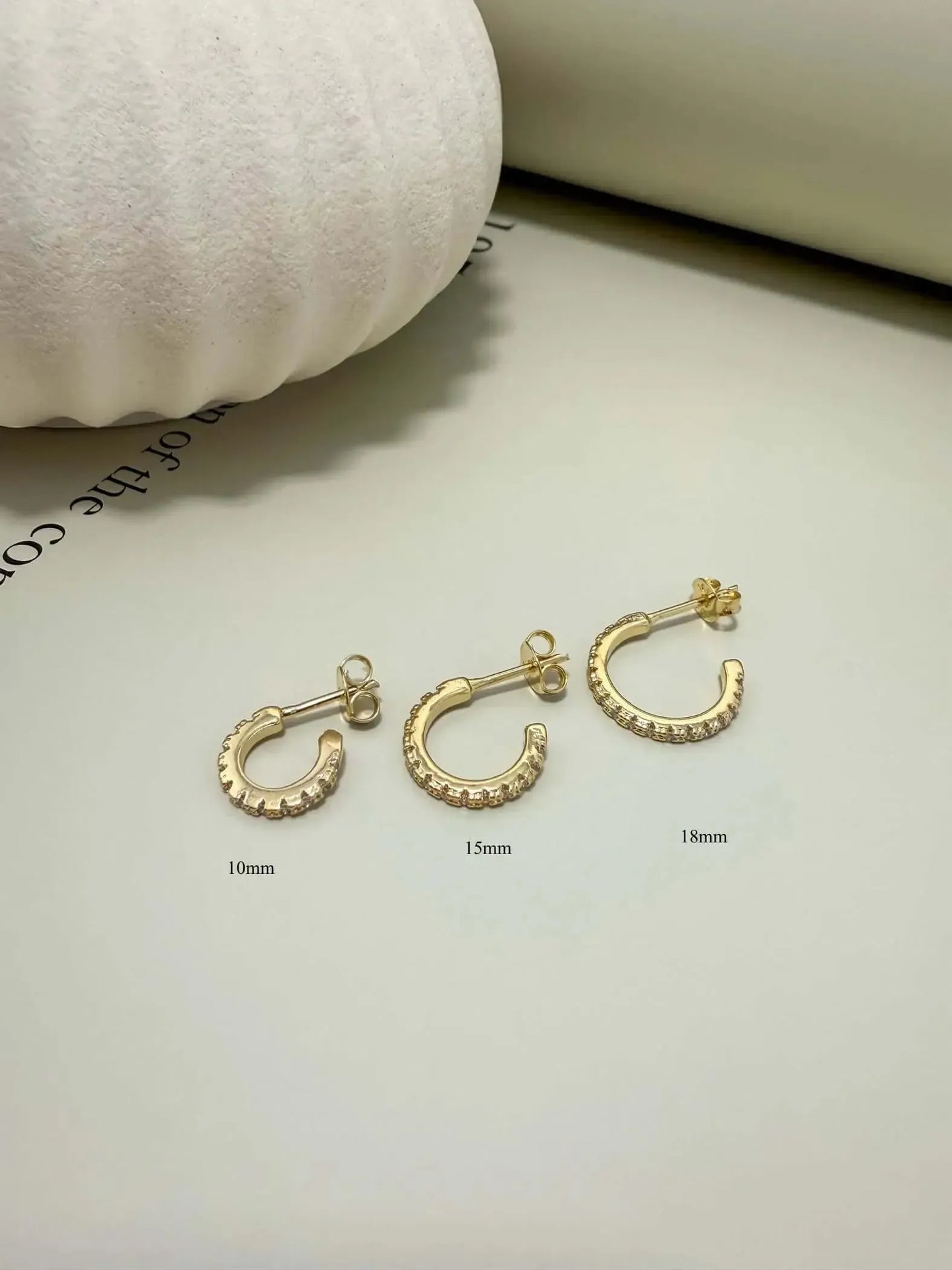 Velani Jewelry Dainty CZ Half Hoop Earrings