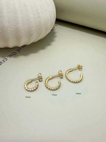 Velani Jewelry Dainty CZ Half Hoop Earrings