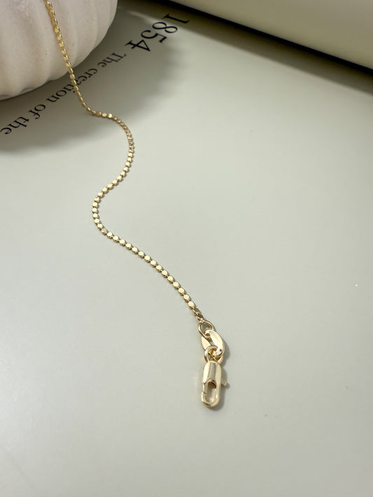 Velani Jewelry Dainty Flat Ball Anklet