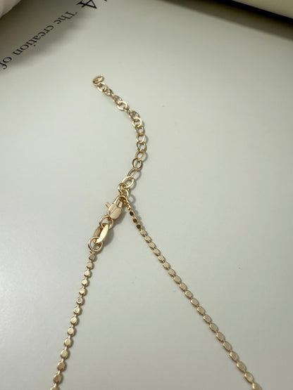 Velani Jewelry Dainty Flat Ball Necklace