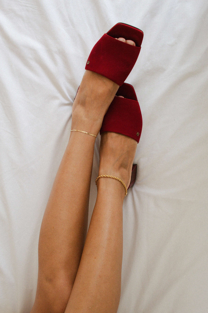 Velani Jewelry Dainty Herringbone Gold Anklet