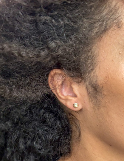 Velani Jewelry Dainty Pearl Stud Earrings