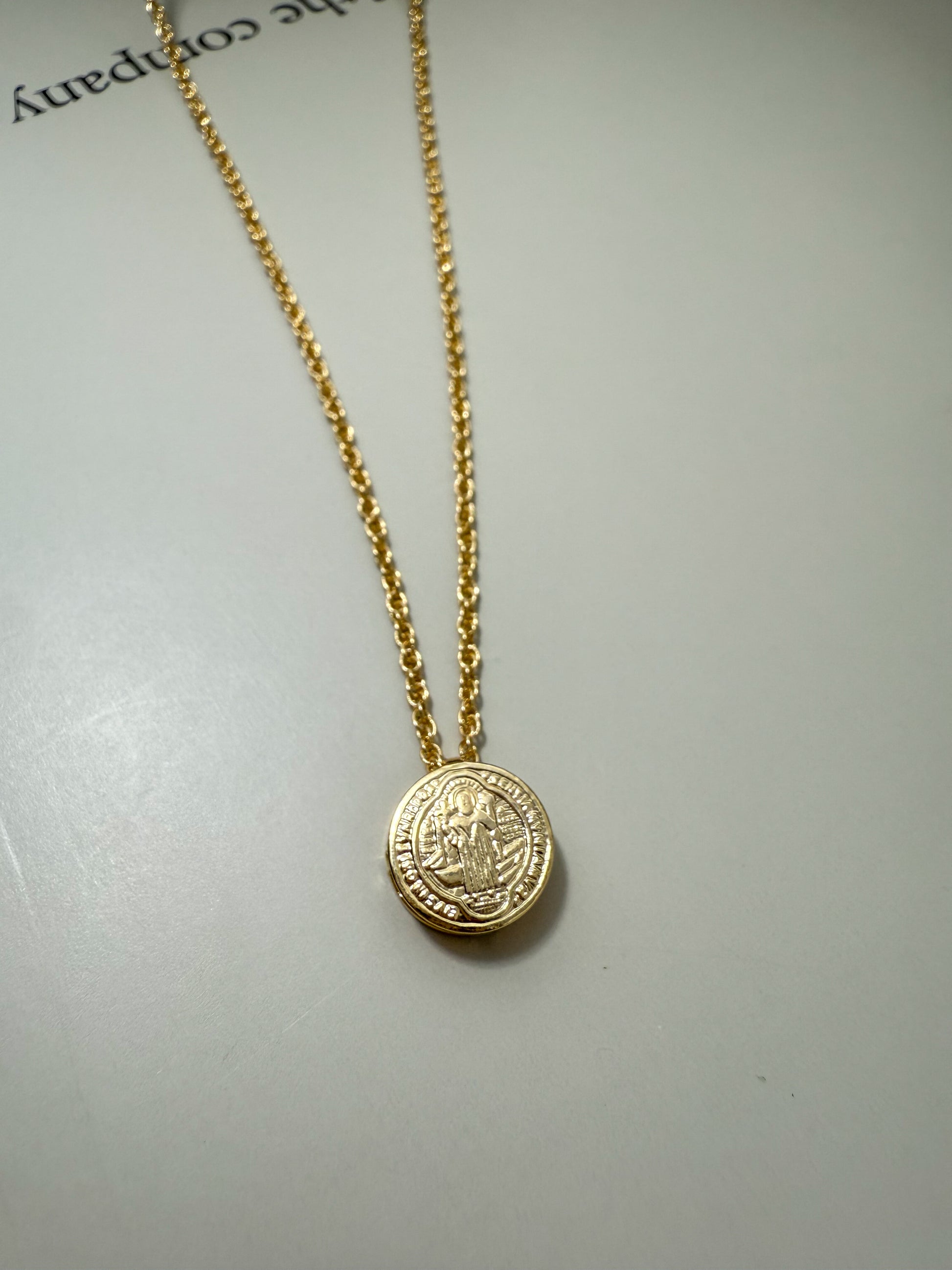 Velani Jewelry Dainty Saint Benedict Necklace