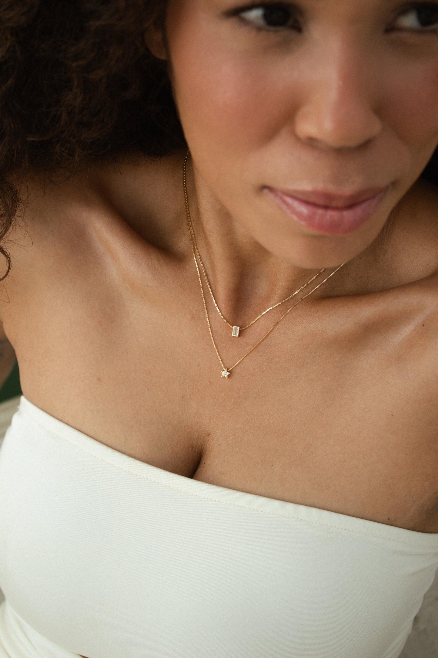 Velani Jewelry Delicate Baguette CZ Necklace