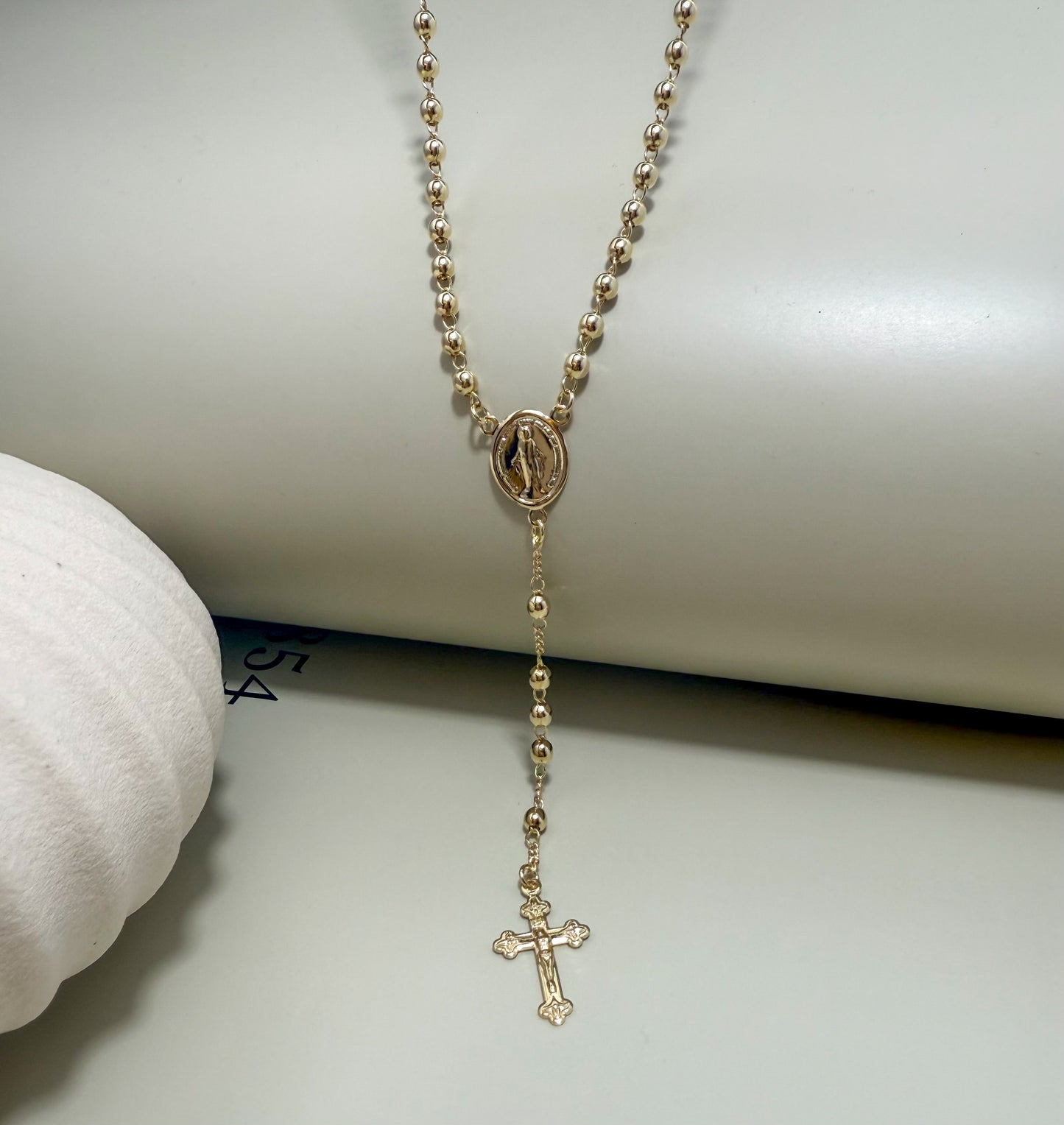 Velani Jewelry Devotion Rosary Necklace