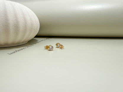 Velani Jewelry Diamond Bezel Studs - 5mm