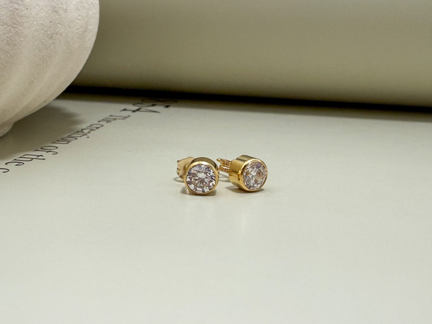Velani Jewelry Diamond Bezel Studs - 5mm