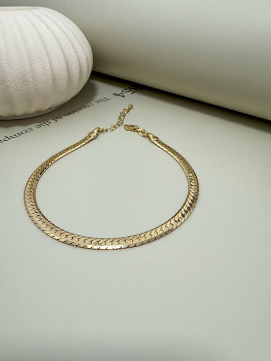 Velani Jewelry Diamond Cut Herringbone Anklet