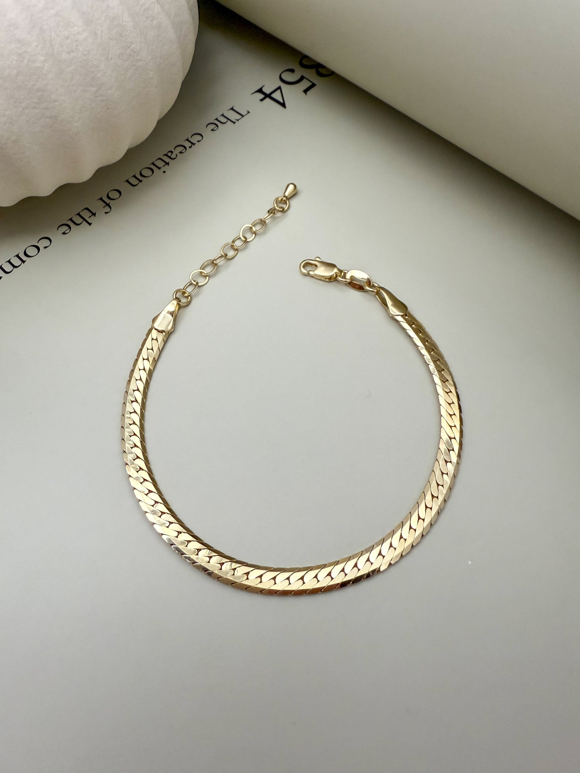 Velani Jewelry Diamond Cut Herringbone Bracelet