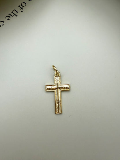 Velani Jewelry Duo Cross Textured Pendant