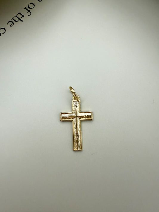 Velani Jewelry Duo Cross Textured Pendant