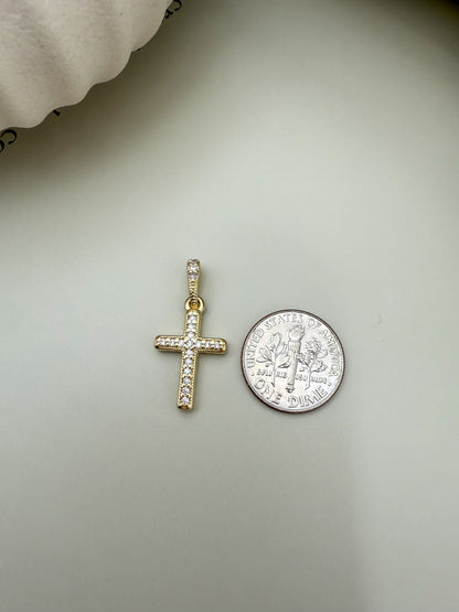 Velani Jewelry Fancy CZ Cross Pendant