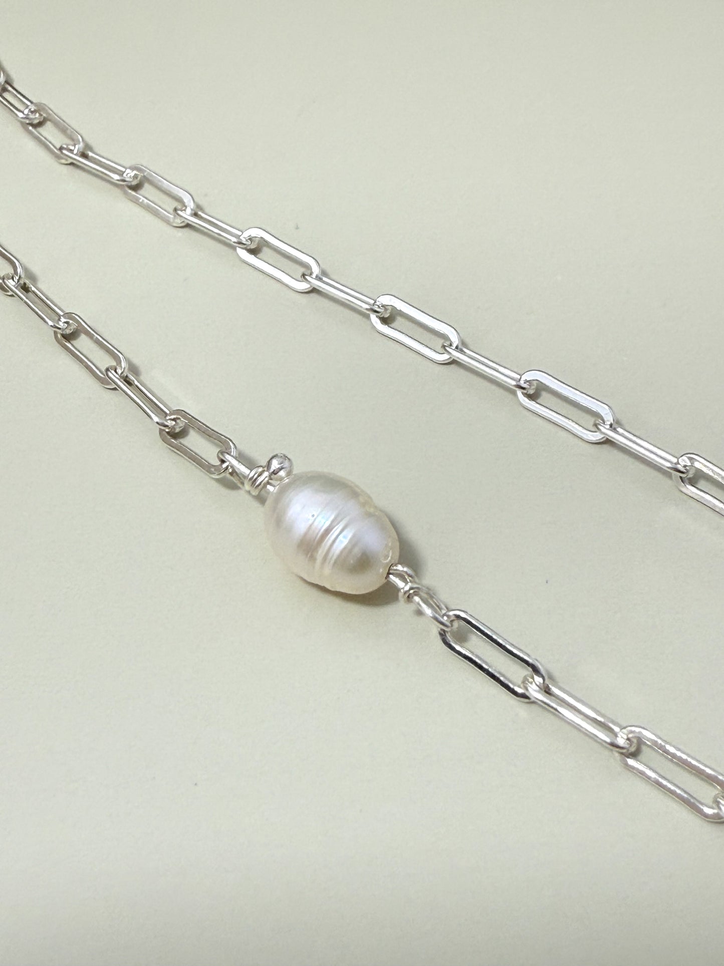 Velani Jewelry Flat Paperclip Bracelet Sterling Silver